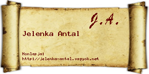 Jelenka Antal névjegykártya